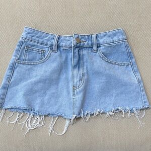 SHEIN Light Blue Denim Skirt